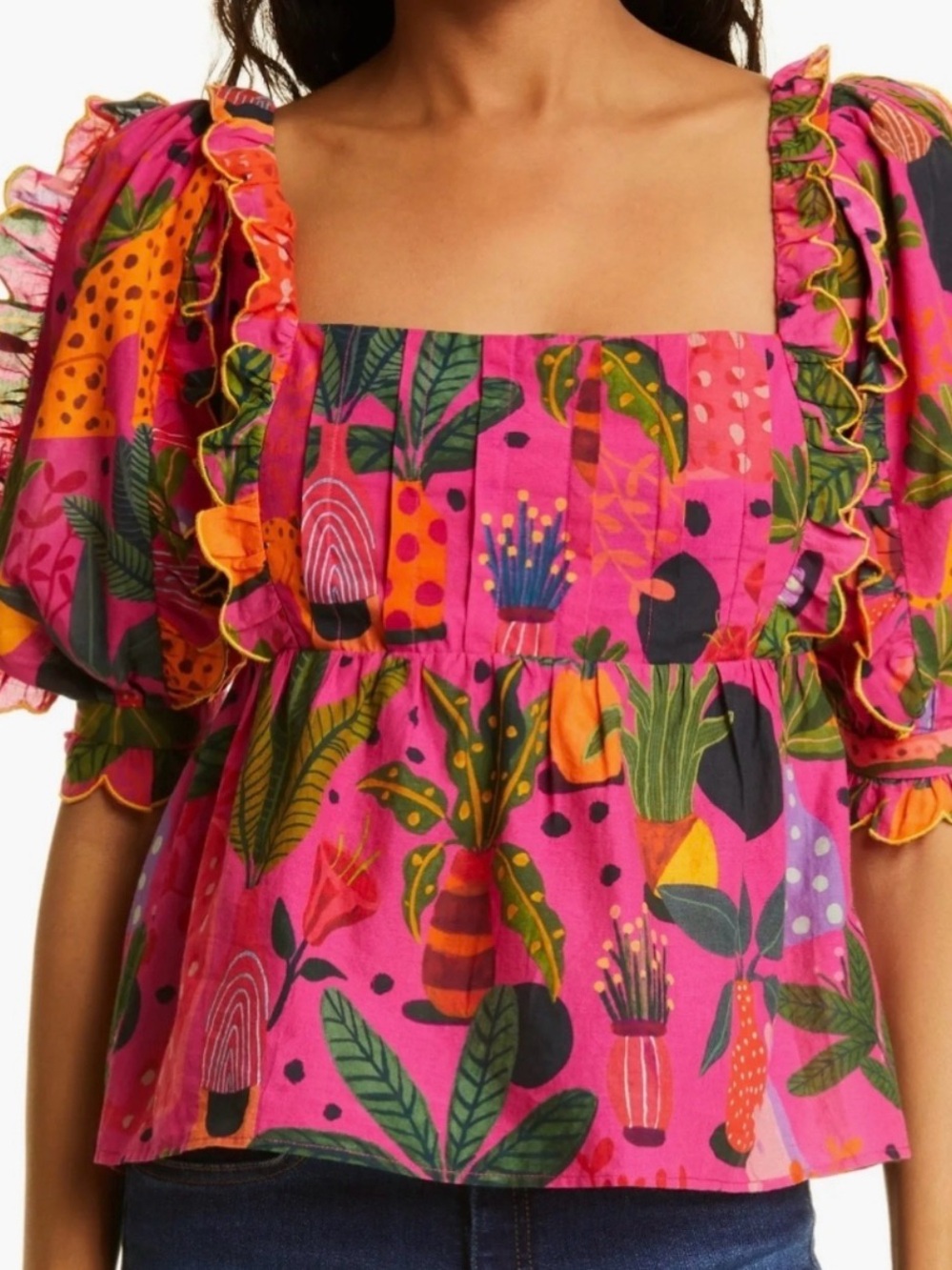 FARM Rio Pink Pop Leopards Blouse